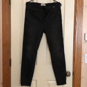 Madewell black jeans 10” high rise skinny